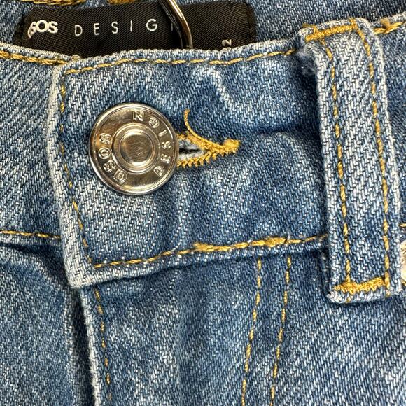 Asos High Rise Medium Wash Straight Leg Jeans Womens Size 26/32 Denim - Picture 6 of 12